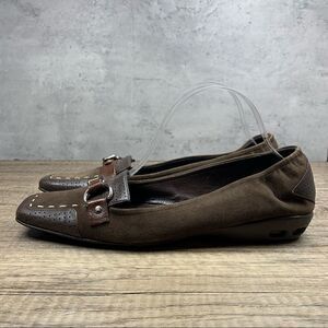 Cole Haan D20334 Air Brown Square Toe Casual Loafers Flats shoes Women's 8.5AA